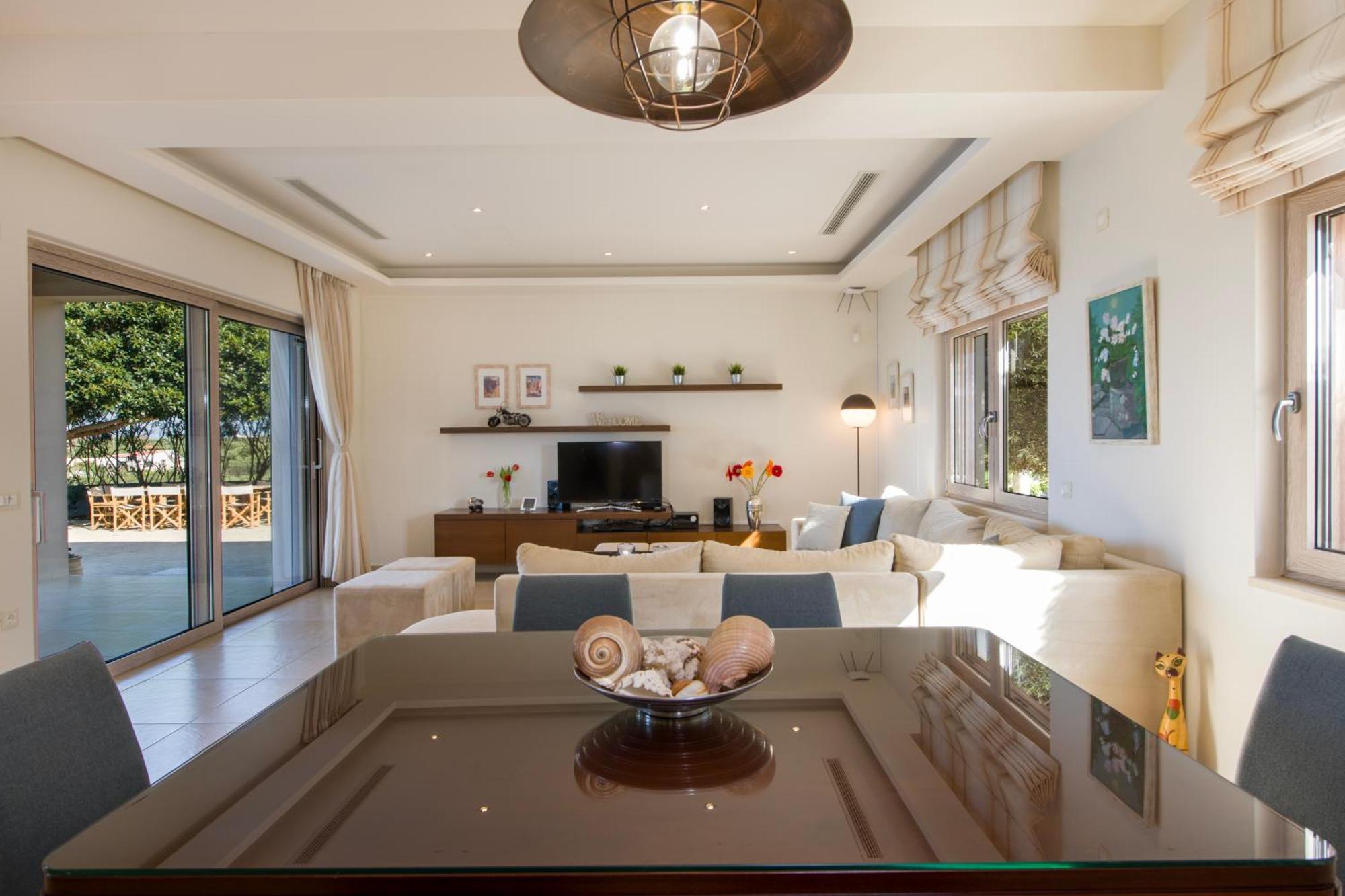 Four Seasons Private Villa - Seaview - Big Heated Pool - Gym - Sport Activities Gouves Eksteriør billede