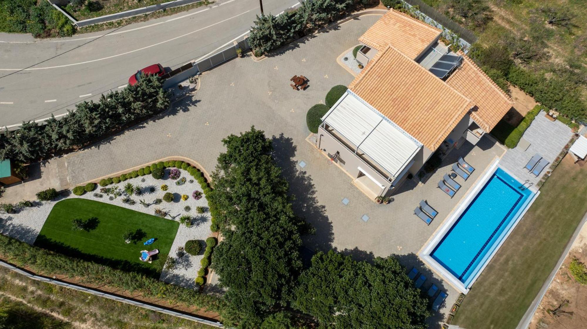 Four Seasons Private Villa - Seaview - Big Heated Pool - Gym - Sport Activities Gouves Eksteriør billede