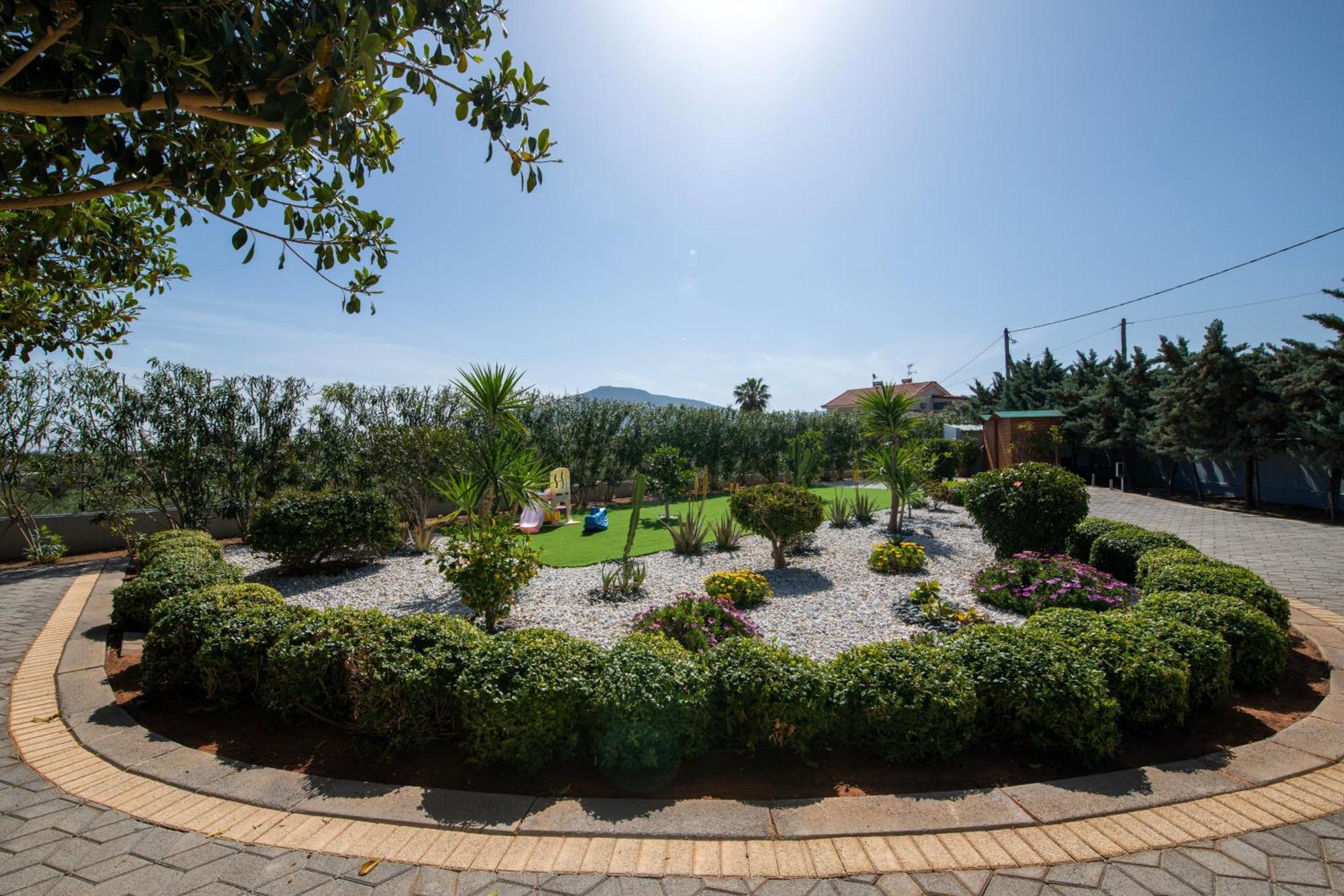 Four Seasons Private Villa - Seaview - Big Heated Pool - Gym - Sport Activities Gouves Eksteriør billede