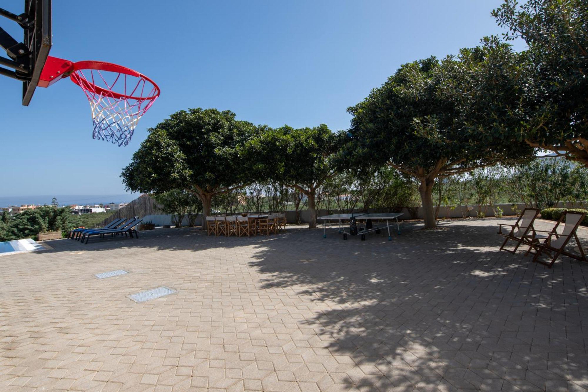 Four Seasons Private Villa - Seaview - Big Heated Pool - Gym - Sport Activities Gouves Eksteriør billede